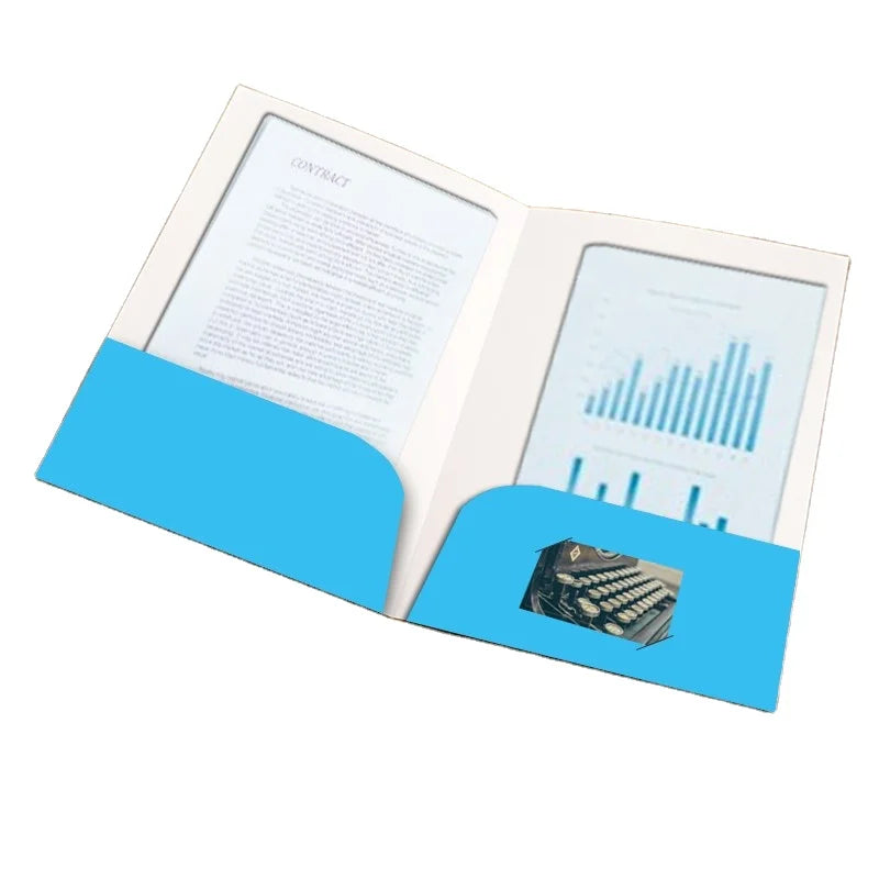 Promotional Fancy File Folder with Flap Presentation Custom Folder A4 Cardboard & Coated Paper Offset Printing