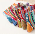 Multi-style 5 Pairs Vintage Nordic Thick Winter Warm Breathable Knitted Crew Daily Spandex/Polyester/Cotton Women Socks