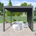 Hot Sales Bioclimatic Pergolas Manual Motorized Easy Fast Setup Aluminum Frame with Powder Coating Nature Pressure Treated Wood