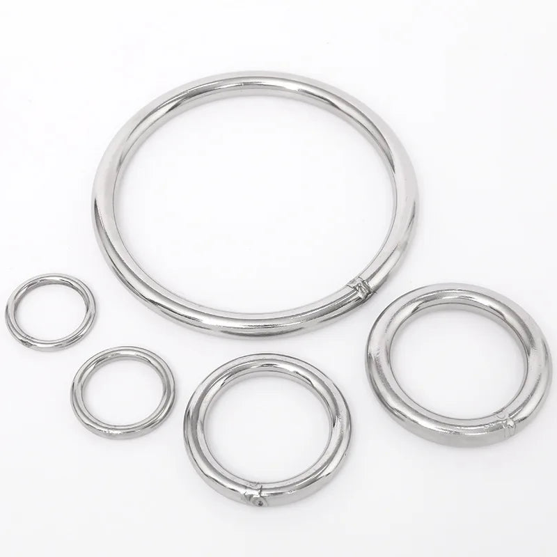 Wholesale 304 Stainless Steel Solid Circle Lifting Ring Polished Welded O-Ring Connection Carton Box for Fishing Net Hammock