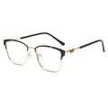 2024 Wholesale New Designer Cudtom Designer Metal Eyeglasses Frames Women Anti Blue Light Glasses Cat Eye Optical Glasses