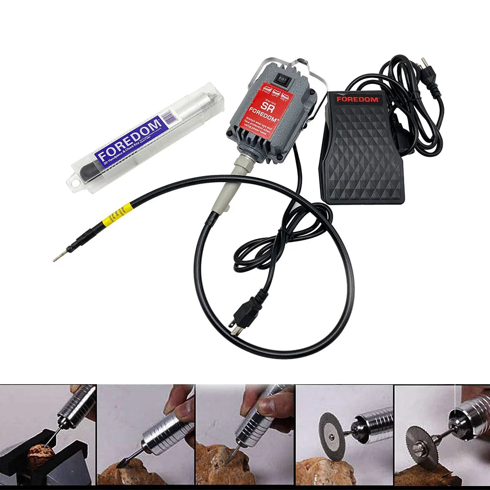 18000RPM Universal Grinder Machine Goldsmith Tools Flexible Shaft Polishing Machines Hanging Grinder SR Jewelry Flex Shaft Motor