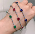Wholesale Girls Fashion Bracelet Gold Plated 18k Gemstone Charm Bracelet