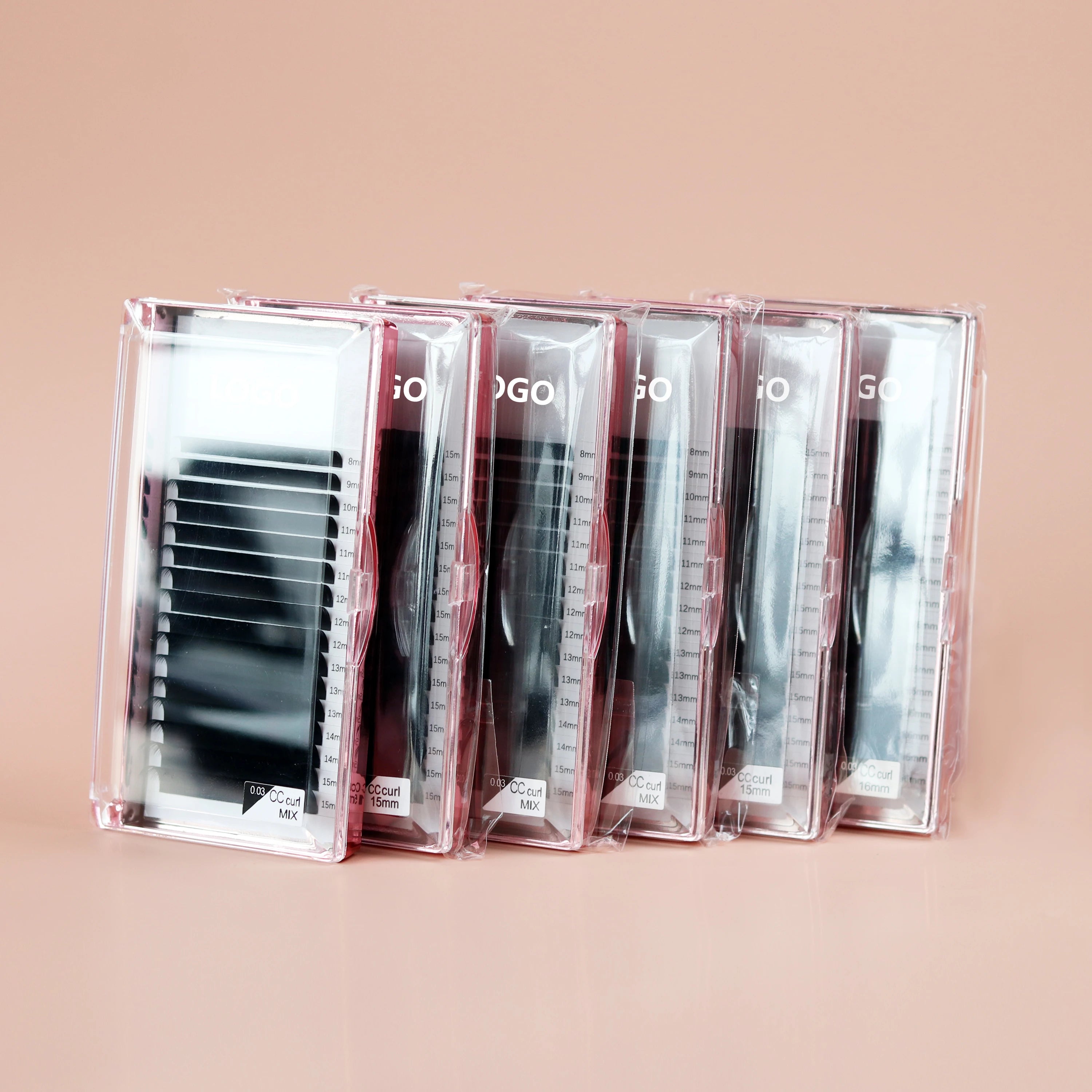 0.03 0.05 0.07mm Mega Volume Lash Trays 8-25mm Korea PBT Silk Individual Eyelash Extensions Supplies