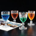 Vintage Modern Clear Lead Free Stemware Goblet Wine Glasses 220ml Capacity Transparent Glass Goblets for Wedding Party Gift