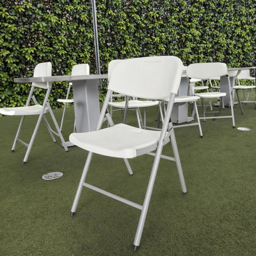 Wholesale Modern White HDPE Plastic Outdoor Folding Chair for Entry