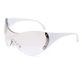 90935 Oversized Silver Punk Sunglasses New Women Men One Piece Y2k Sun Glasses Fashion Eyewear Brand Designer Shades Glasses