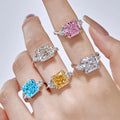 Fine High Quality Sterling 925 Silver Jewelry Luxury Color 8A CZ Custom Wedding Rings Engagement Jewelry Women