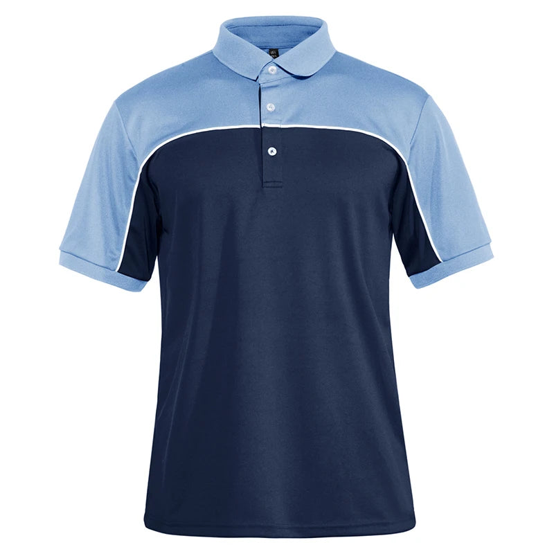 Sport Stitching Shirt Men Outdoor Hiking Golf Shirt Casual 100% Polyester OEM Leisure Polo for Men