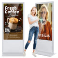 MWE Fast Shipping 65inch White Floor Standing Digital Signage and Display LCD Screen Totem Kiosk Indoor Advertising Player Totem