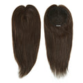 Virgin Fish Net Integration Net Hair Topper Woman 6 X 6.5 Inches 16" Chinese Cuticle Remy Human Hair Natural Straight 38mm