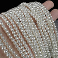 GS1007 Qood Quality Cheap Gray Grey White Glass Pearl Beads imitation Faux Pearl Beads Strands for Bracelet Jewelry Making
