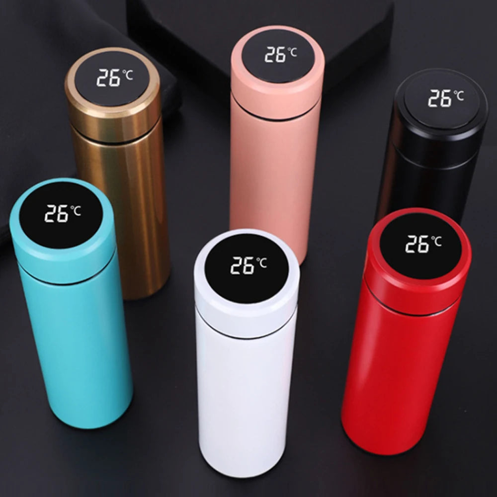 Customised Brand Double Wall Stainless Steel Digital Smart Insulated Thermal Sublimation Water Bottle
