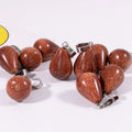 Huiying Wholesale Natural gemstone gold sand stone water drop shape Jewelry Pendant Charm For Necklace jewelry