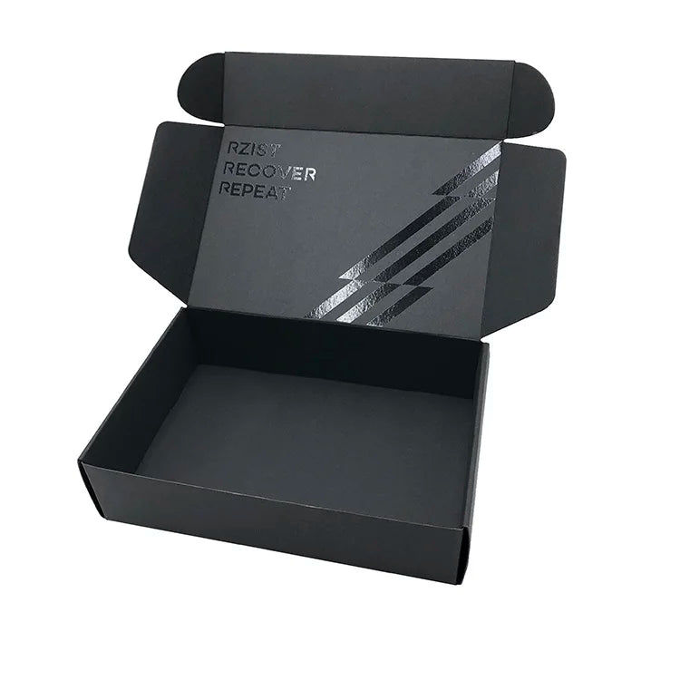 Customized Logo Printing Perfume Paper Packaging Boxes Black Shipping Corrugated Cardboard Mailer Boxes for Emballage Carton