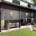 Modern Electric Motorized Roller Blinds Waterproof Windproof Fabric Vertical Blinds