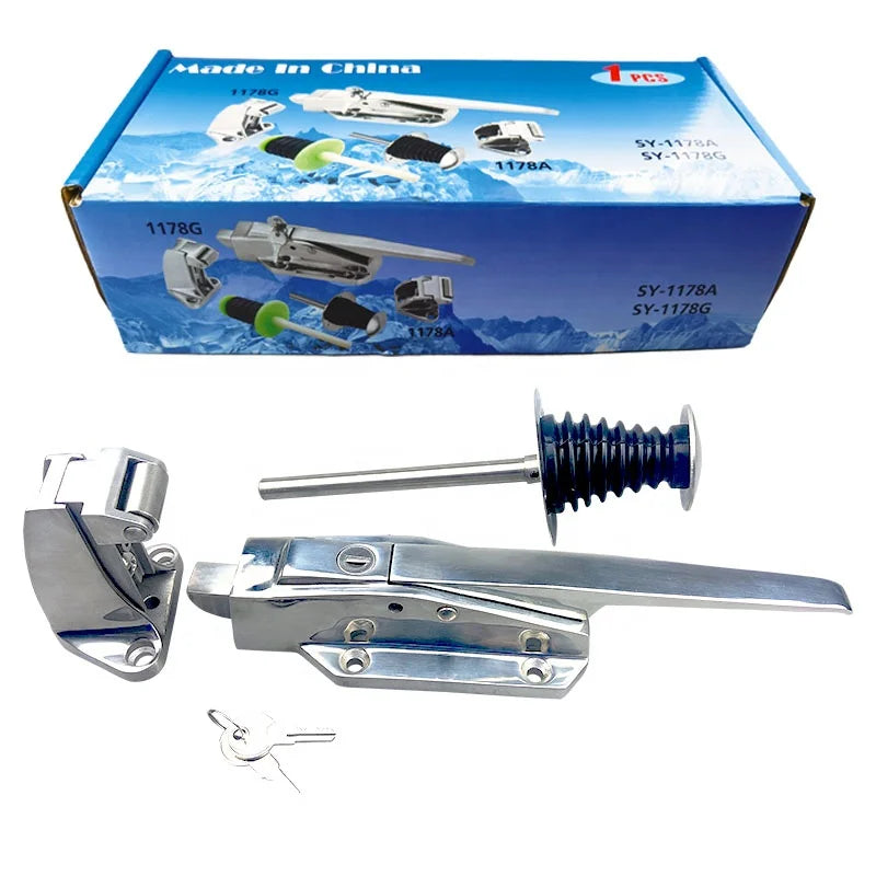 1178 304 Stainless Steel Industrial Grade Lock 1178 Cold Room Storage Door Lock Latch Handle
