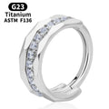 G23 Titanium Helix Tragus Piercing Jewelry Irregular Septum Nose Ring CZ Wing Hoop 16G Daith Clicker Cartilage Conch Earring