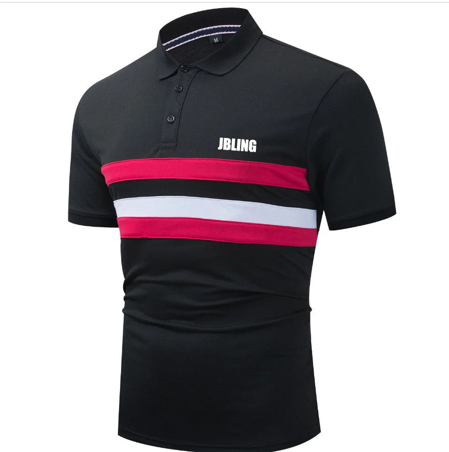 Stock   Brand Striped Polo Shirt for Men
