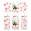 Factory Wholesale 16oz UV for Cup Wraps Custom Valentine's Day Sticker Decals Washable Waterproof Reusable Eco-Friendly