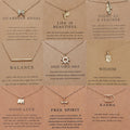 Fashion Creative Gift Gold Plated Charm Pendants Good Luck Karma Balance Make a Wish Card Lady Women Necklace Jewelry for Girls