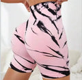 Hot Selling Tie Dye Yoga Shorts High Waist Hip Lift Three Point Seamless Leggings Running Shorts for Women