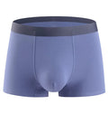 Men's Mid Waist Ice Silk Boxer Briefs Breathable Plus Size Sexy Modal Seamless Underwear