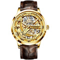 Oupinke 3173 OEM Custom Automatic Tourbillion  Newest Design Top Quality Luxury Men's Automatic Mechanical Leather Wrist Watches