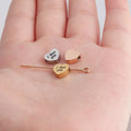 2023 I Love You Small Gold Heart Charms With Hole Stainless Steel Charms for DIY Accessories