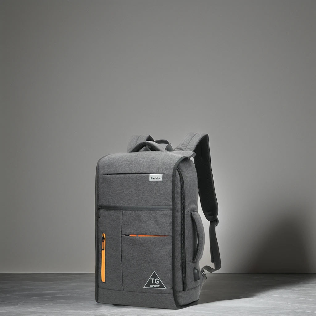 Customizable OEM Business Backpack Waterproof College Smart University Laptop Bag with USB Made From Leather Oxford Material