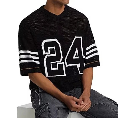 Ottoknit Men's 100% Cotton Soccer Jerseys Training Wear Custom Logo Breathable Knit Fabric Winter Jersey Shirt Sweater Front