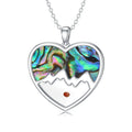 Wholesale Stainless Steel Shell Mustard Seed Patchwork Heart Pendant Necklace for Women Trendy Belief Jewelry