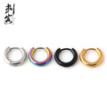 Pair of 316L Stainless Steel 2mm Thick Hinged Plain Round Hoop Earrings