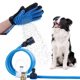 2021 New Eco-Friendly Multi-function Dog Shower Brush with Rubber Plastic & Silicone Pet Grooming Bathing Massage Tool