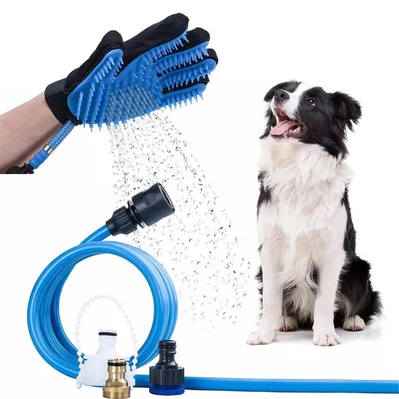 2021 New Eco-Friendly Multi-function Dog Shower Brush with Rubber Plastic & Silicone Pet Grooming Bathing Massage Tool
