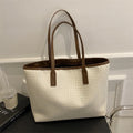 2025 New Arrival Large Capacity Woven Bags for Woman PU Leather Material Woman's Tote Bags Retro Style Lady's Handbags