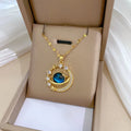 Light Luxury Titanium Steel Starry Planet Zircon Full Diamond Necklace for Women Collar Chain Wedding Engagement Jewelry