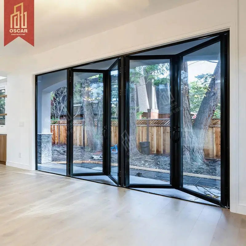 Tical Sliding Foldable Aluminum Windows Doors Energy Saving Soundproof Indoor Outdoor Residential Commercial Office Folding Door