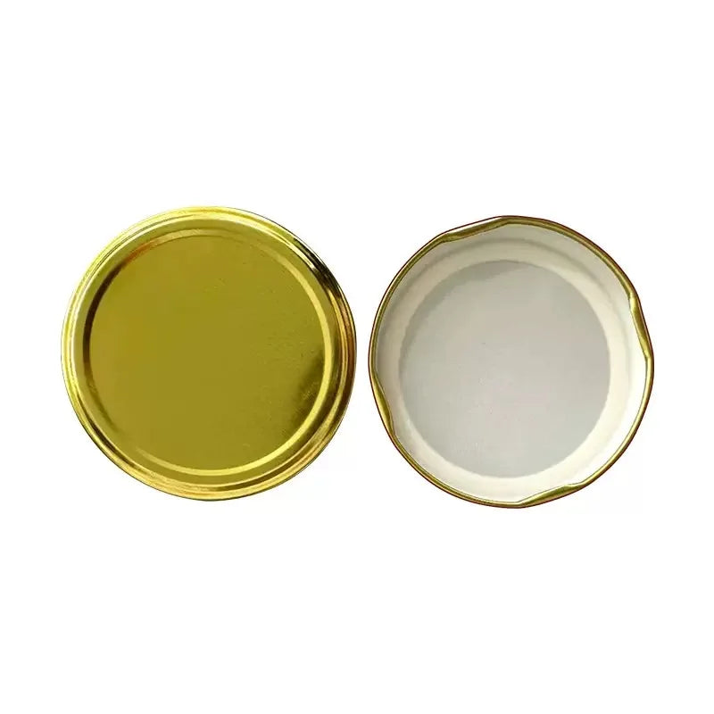 Customized Logo 53mm 58mm 68mm Pilfer-Proof Screw Cap Safety Button Metal Bottle Lid Cover Factory Direct Lids Closures for Jars