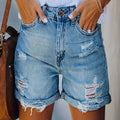 2026 Cheap Price High-quality Fashion Design Casual Summer Women'S Ripped Stretch Trousers Wash Jeans Denim Short