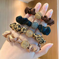 New Hot Selling Silk Elastic Hair Tie Leopard Print Head Rope Hair Rope Hair Accessories