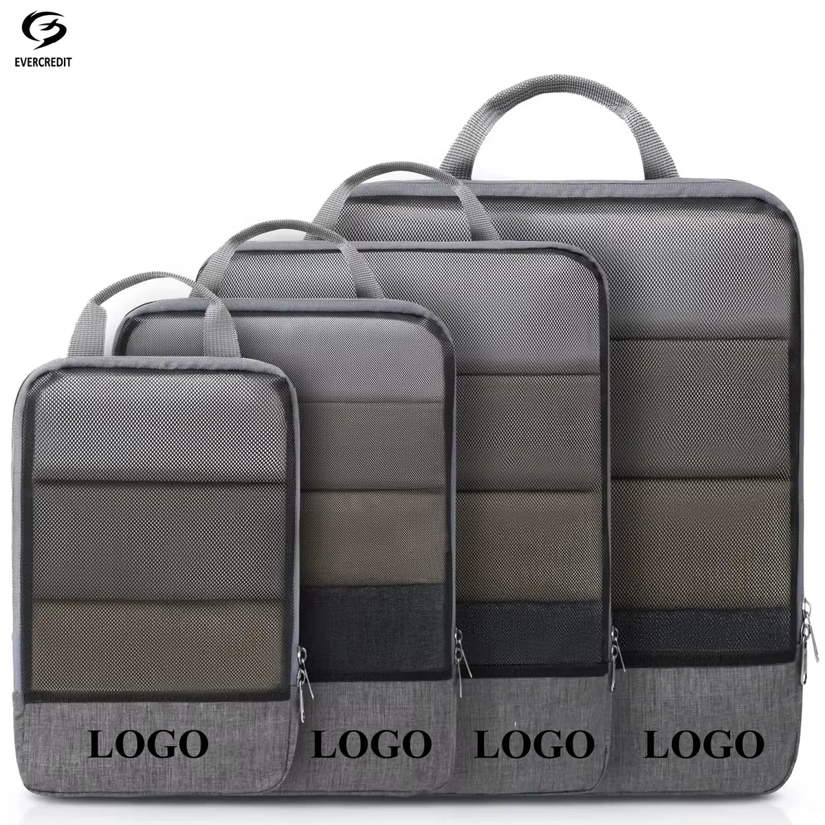 Free Sample Fashion Travel Storage Bag 6-piece Set Waterproof Compression Packing Cubes Lightweight Nylon Fabric Luggage