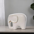 Wholesale Handmade Porcelain Crafts Animal Art Elephant Figurine Decoration Ceramic Home Ornament