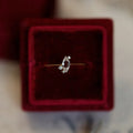 French Simple Elegant Pure 925 Sterling Silver Geometric Eye Shape Zircon Engagement Finger Rings for Women Jewelry