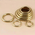 Solid Brass Cast O-Ring Seamless Round Buckle for Webbing Leather Craft Bag Strap Belt Pet Collar High Quality