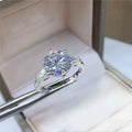 Silver 925 Original 1 Carat Brilliant Cut Pass Diamond Test D Color Moissanite Wedding Ring for Teen Girls Luxury Fine Jewelry