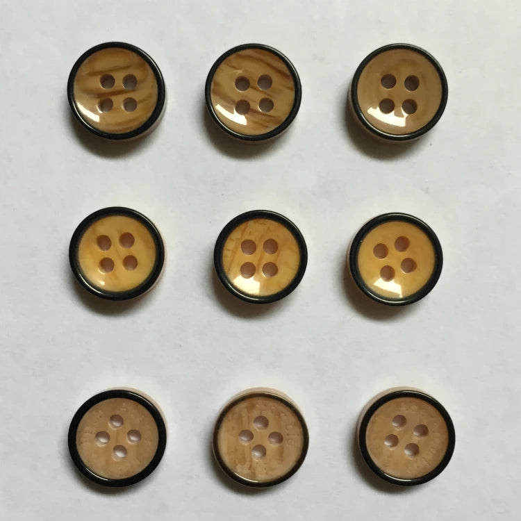 Custom Designer Vintage Resin Luxury 4-Hole Eco-Friendly Nickle-Free Pearl Effect Engraved Flatback Shirt Buttons Custom Colors