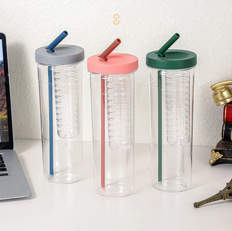 Hot Best Leak Proof Fruit Bottles Plastic Tea Bottles with Infuser and Filter