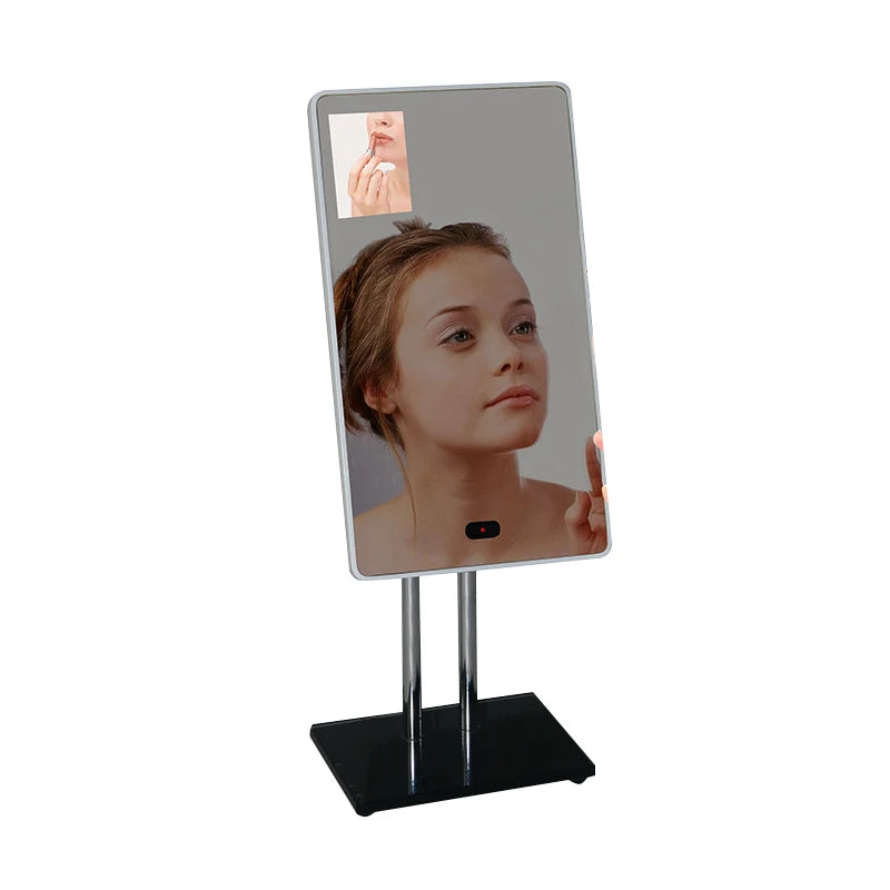 13.3 Inch Capacitive Touch Mirror Advertising Players LCD Magic Mirror Smart Display Kiosk Digital Signage With PIR Sensor