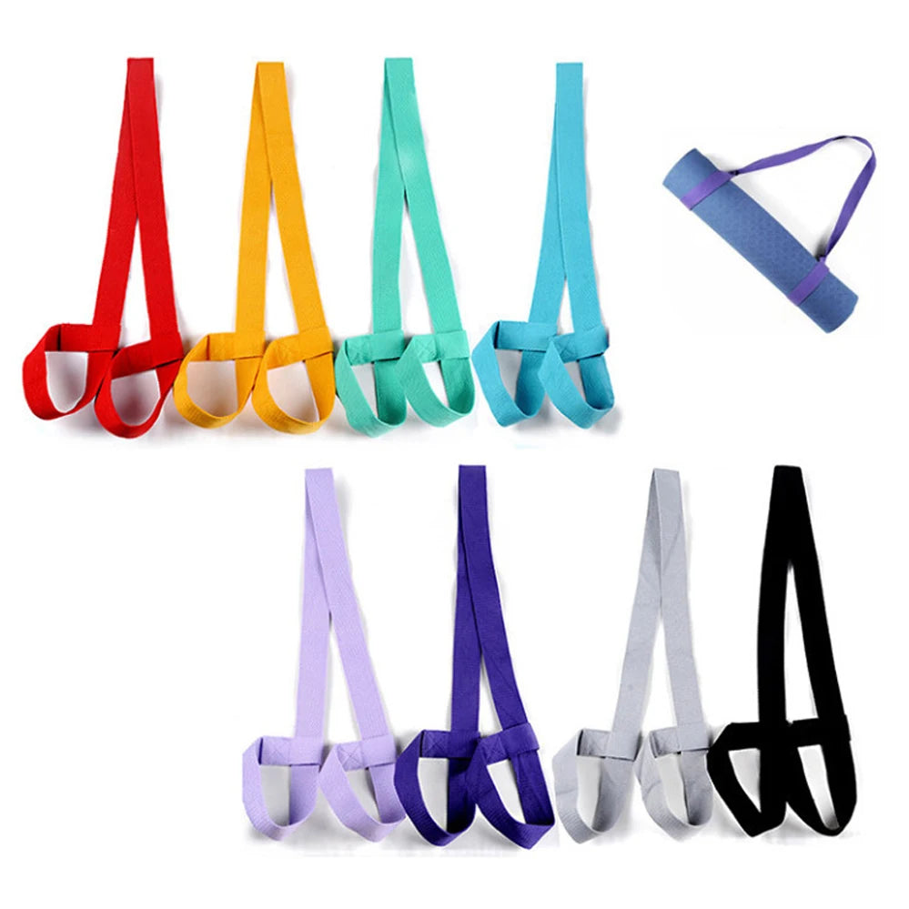 150cm Custom Adjustable Yoga Mat Carrier Stretching Band Thick Yoga Mat Straps Sling for Carrying Mats